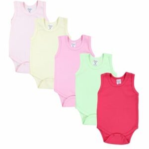 TupTam Baby Mädchen Achselbody 5er Pack rosa/grün