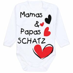 TupTam Baby Langarmbody mit Spruch Print Aufdruck Witzig weiß Modell 3