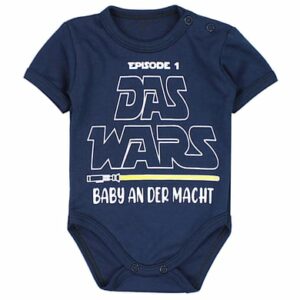 TupTam Baby Kurzarm Body mit Spruch dunkelblau