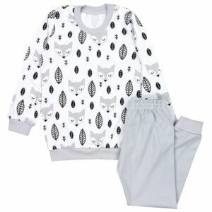 TupTam Kinder Jungen Pyjama Set Langarm 2-teilig grau