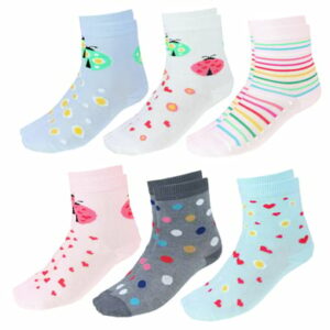 TupTam Kinder Socken Mädchen Jungen Bunt Gemustert 6er Pack rosa/blau