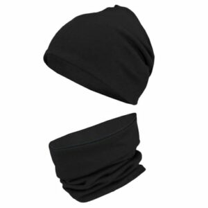 TupTam Unisex Kinder Beanie Mütze Schlauchschal Set schwarz