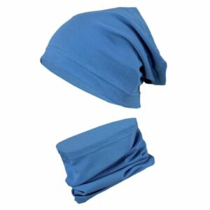 TupTam Kinder Beanie Mütze Schlauchschal Set blau