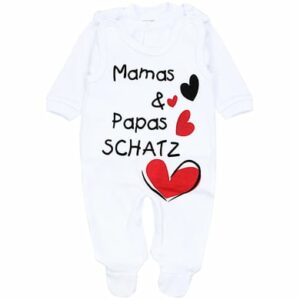 TupTam Baby Strampler Set mit Spruch rot/weiß