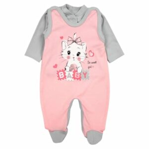 TupTam Baby Unisex Strampler-Set mit Aufdruck Spruch 2-tlg rosa/anthrazit