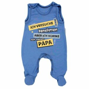 TupTam Unisex Baby Strampler mit Spruch blau