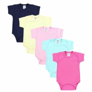 TupTam Mädchen Baby Body Kurzarm 5er Pack rosa/blau