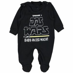 TupTam Baby Strampler Set mit Spruch schwarz