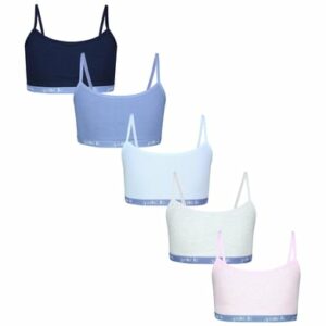 TupTam Mädchen Bustier mit Spaghettiträger 5er Pack blau