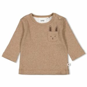 Feetje Langarmshirt Little Forest Friends Taupe Melange