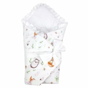 TupTam Unisex Baby Einschlagdecke mit Schleife grün/weiß