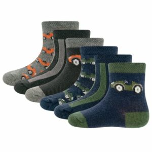 Ewers Socken 6er Pack Rennauto grau-blau