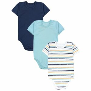 TupTam Kinder Unisex Kurzarm Body 3er Set grün/blau