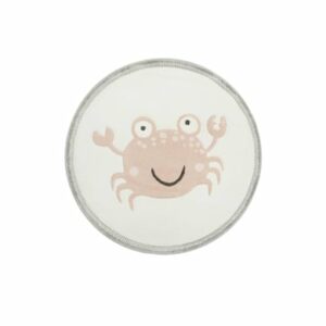 Esprit Kinderteppich Crab creme weiss rosa