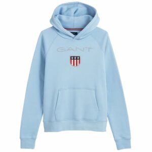 Gant Sweatshirt Shield Hoodie Hellblau (Capri Blue)